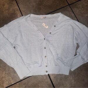 Madewell Light Blue Button-Up Cardigan